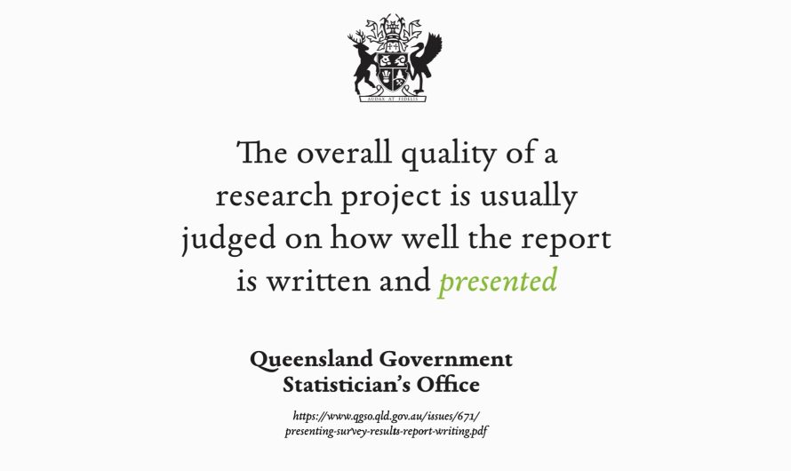 Офис статистики Казначейства Квинсленда о том, как правильно презентовать результаты опросов