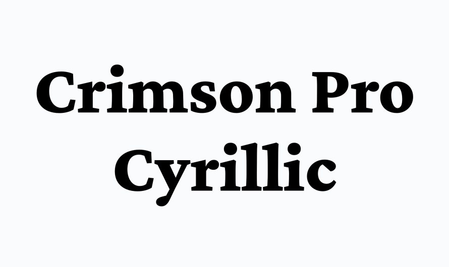 Crimson Pro Cyrillic