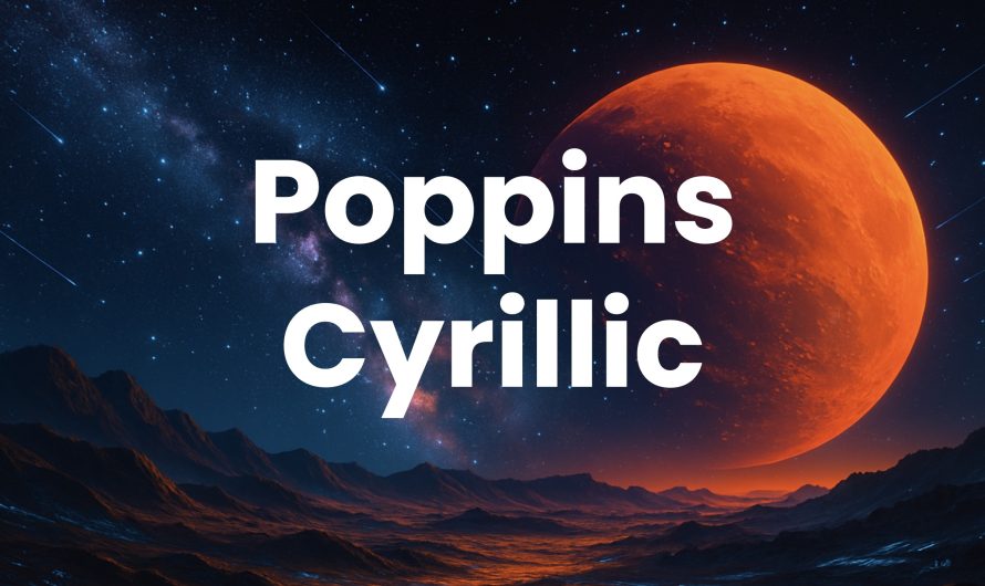Typeface Poppins Cyrillic